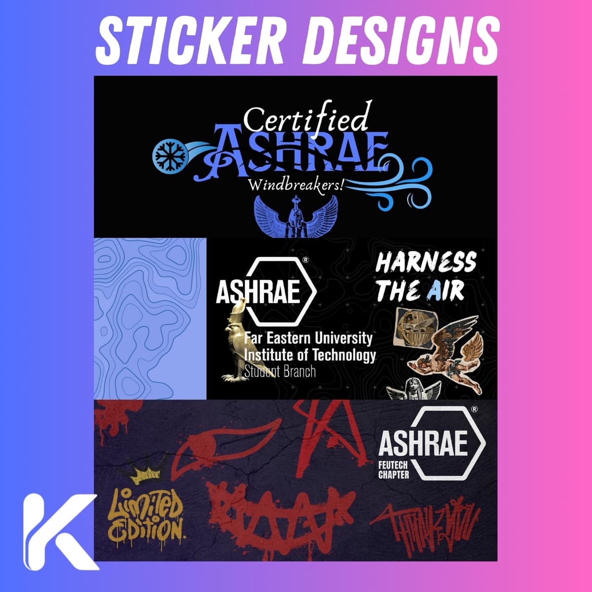 ASHRAE Sticker Designs